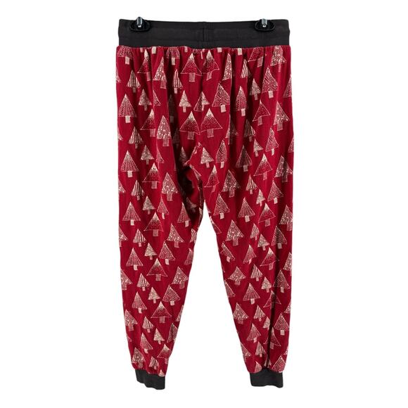 Burt's Bee Unisex Red Christmas Tree Jogger Pajama Pants Size Small - Picture 2 of 4